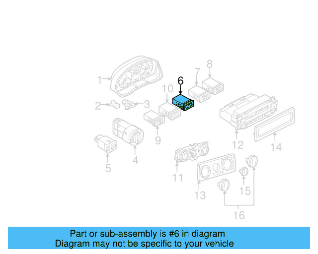 Hazard Switch 1J0-953-235-J-01C - View 14