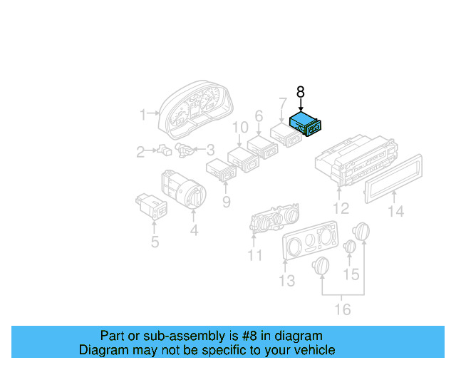 Seat Heat Switch 1J0-963-564-B-01C - View 6