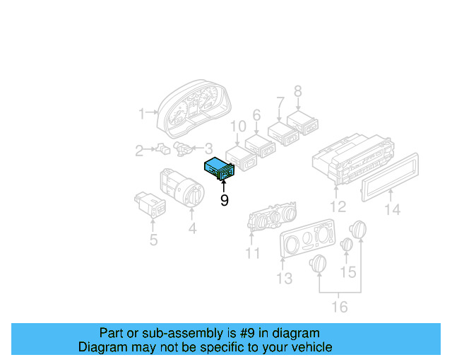 Seat Heat Switch 1J0-963-563-B-01C - View 5