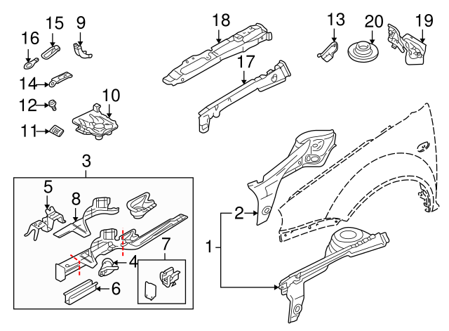 Bumper Cover Bolt N-019-700-5