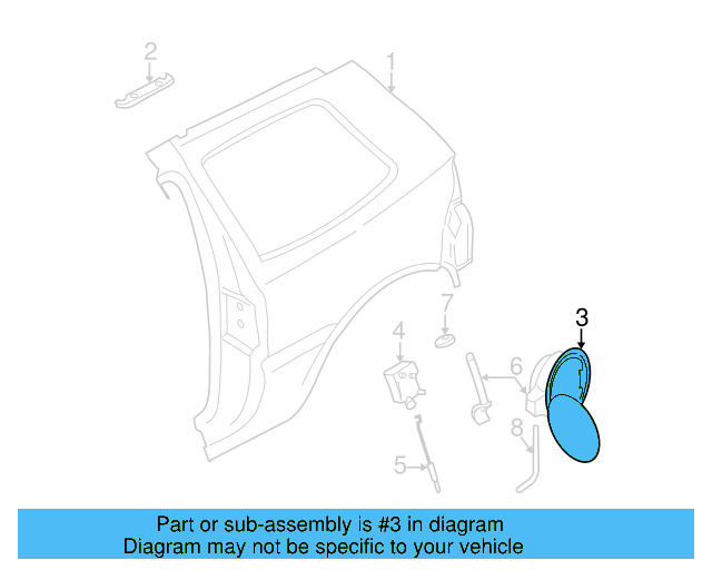 Fuel Door (Unpainted) 1j6809857egru - View 5