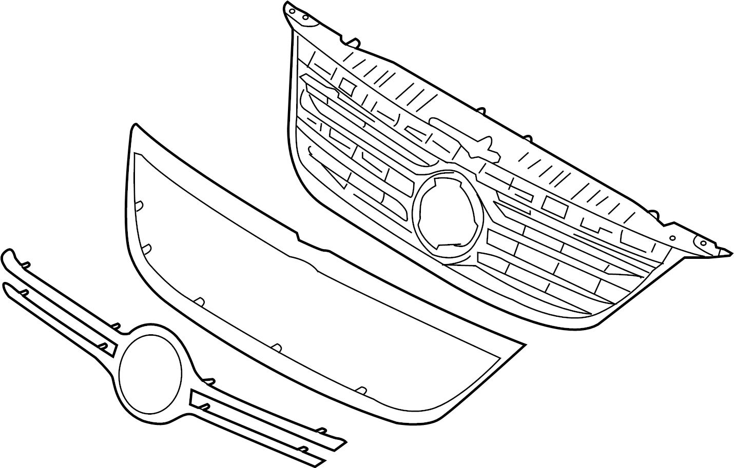 Upper Grille 5N0-853-651-C-2ZZ - View 4