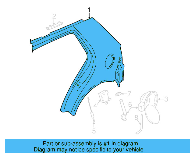 Quarter Panel 1J4-809-843-B - View 5