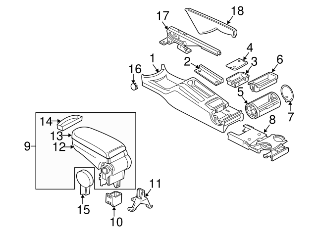 Armrest Door 3B0-867-173-GTY