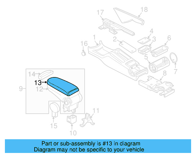 Armrest Pad 3B0-867-173-LKL