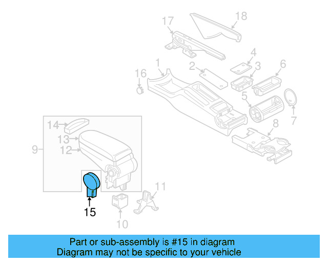 Hinge Cover 1J0-864-279-E-2QL - View 6