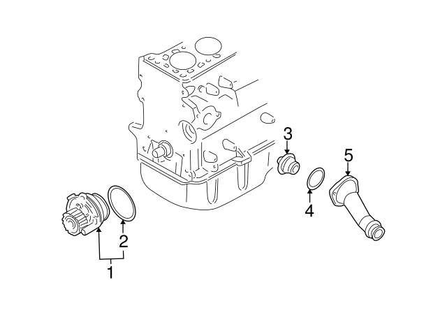 Engine Coolant Thermostat Housing 06A-121-121-C - View 3