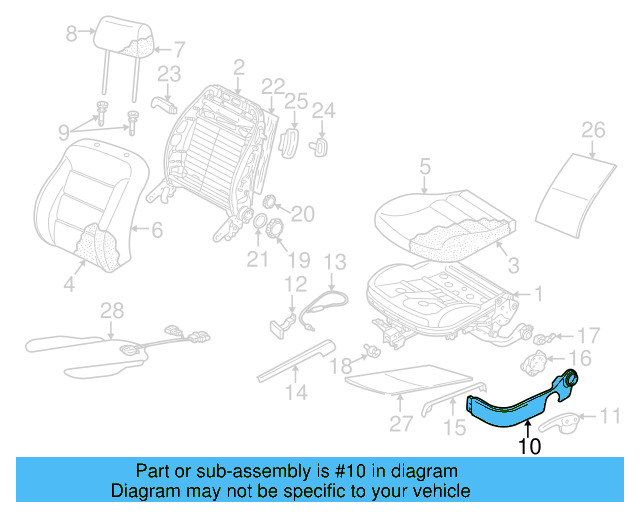 Seat Track Cover 1J4-881-318-G-71N - View 2