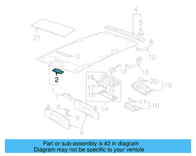 Headliner Reinforcement 3B0-867-599 - View 4
