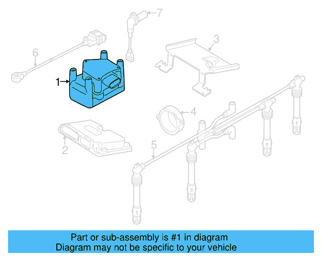 Ignition Coil 06A-905-097-A - View 5