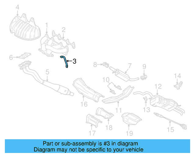 Exhaust Manifold Support 06A-253-070-C - View 7
