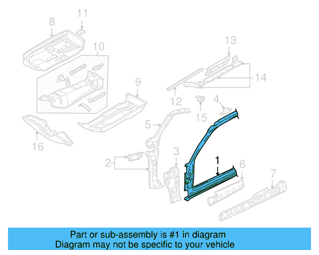 Hinge Pillar 1J3-809-836 - View 5