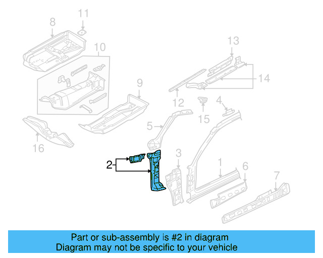 Pillar Reinforced 1J9-809-204