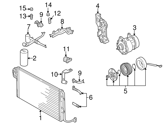 A/C Refrigerant Suction Hose 1J1-820-743-AB