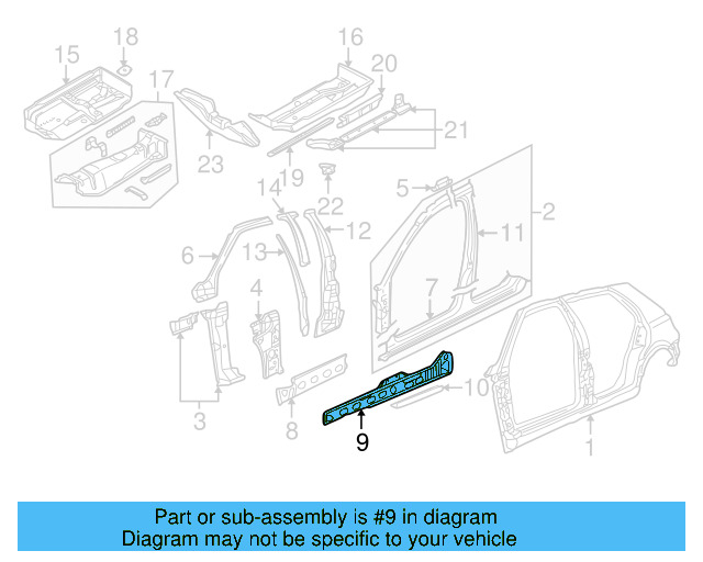 Floor Pan 1J0-803-205 - View 16