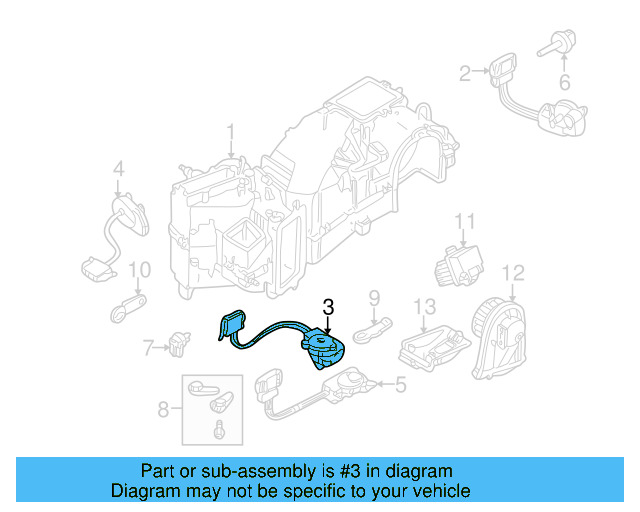 HVAC Air Adjustment Control Motor 1J1-907-511-C - View 5