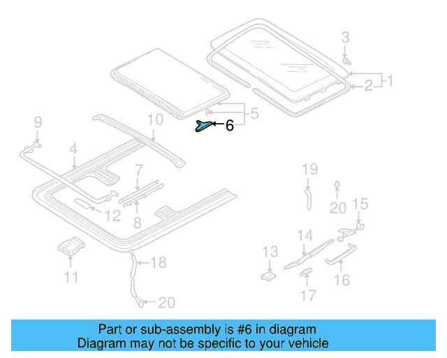 Sunshade Guide 4B0-877-165 - View 21