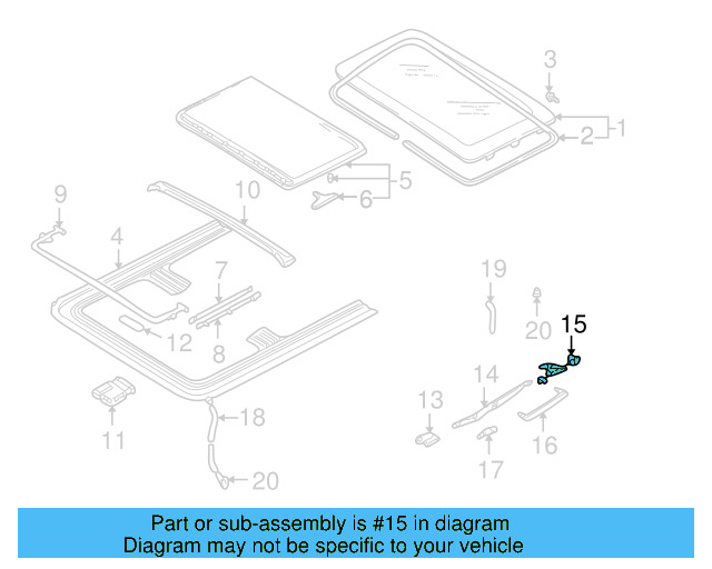 Sunroof Guide Jaw 8D5-877-482 - View 5