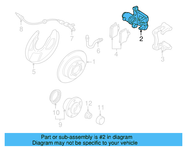 Disc Brake Caliper 1J0-615-423-E