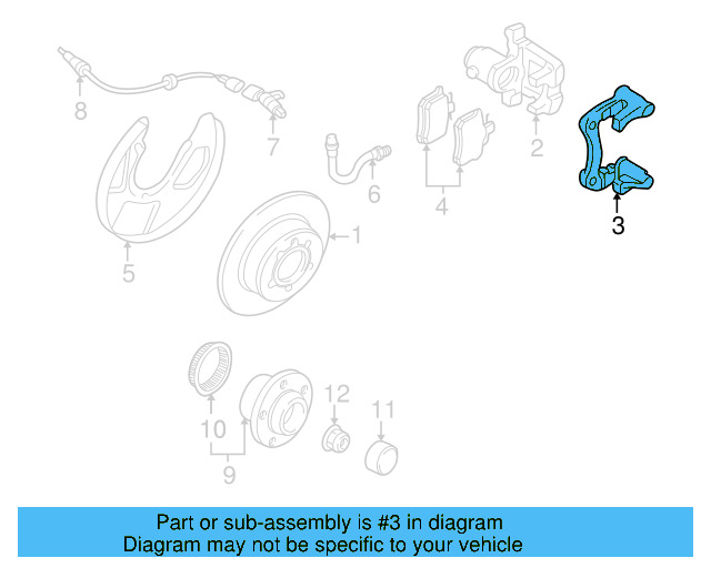 Disc Brake Caliper Bracket 6Q0-615-425-D - View 11