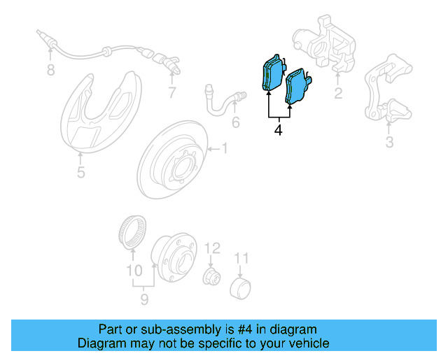 Brake Lining Rear 1J0-698-451-K - View 6