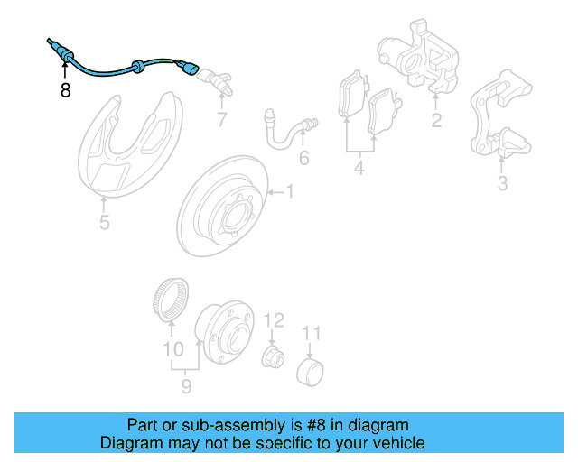 ABS Sensor Wire 8L0-927-904-D - View 7