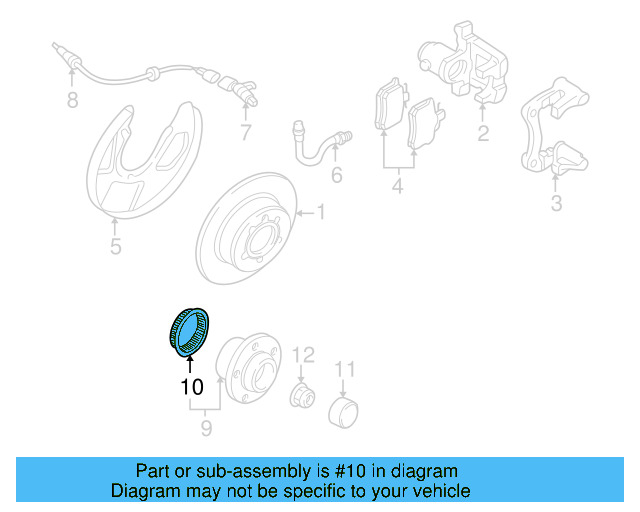 Rear Sensor Ring 1J0-614-149 - View 9
