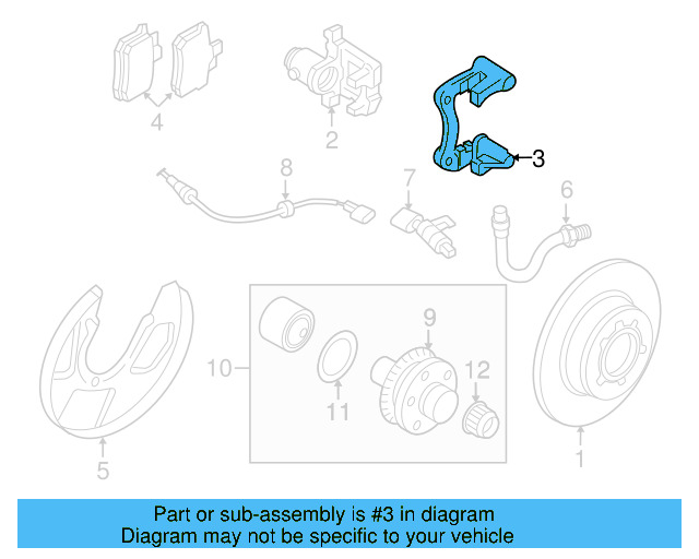 Disc Brake Caliper Bracket 1J0-615-425-F - View 3