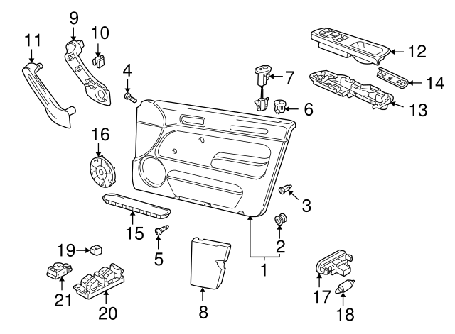 Window Switch 1H0-959-855-01C