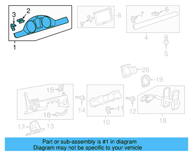 Cluster Bezel 3AB-858-366-G-WJ5