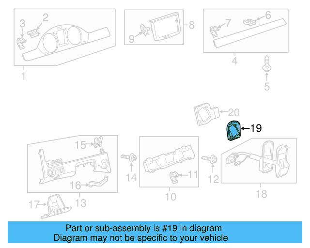 Retainer Plate 3C1-857-371-A-9B9 - View 6