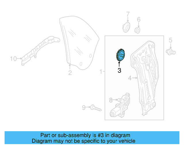 Quarter Glass Washer 5C3-847-163 - View 2
