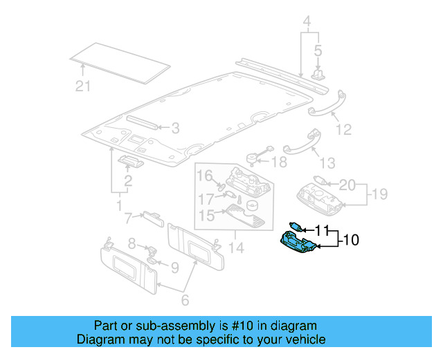 Visor Lamp 3B0-947-109-8YS - View 16