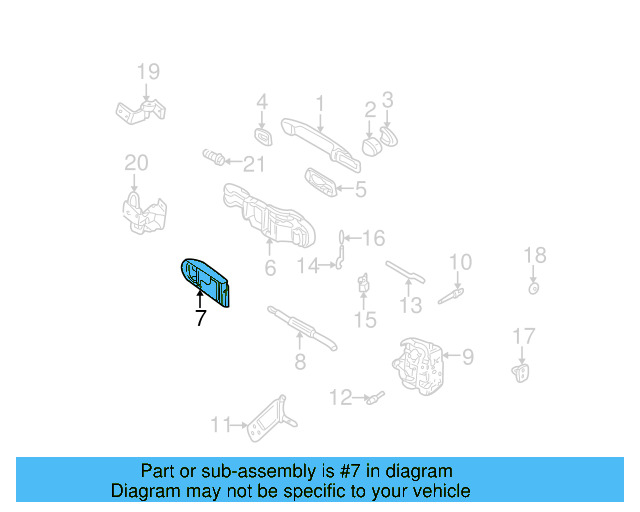 Handle, Inside 1J4-839-113-B-B41 - View 5