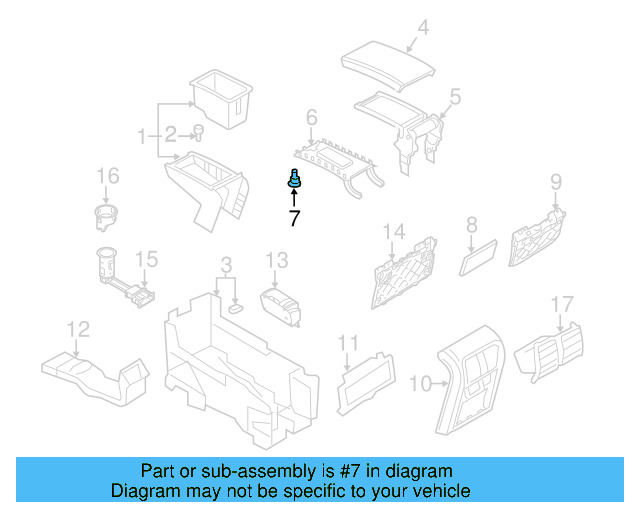 Center Console Buffer 3D0-863-453 - View 5