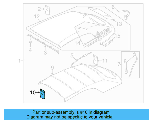 Headliner Hardware Kit 5C3-898-026 - View 7