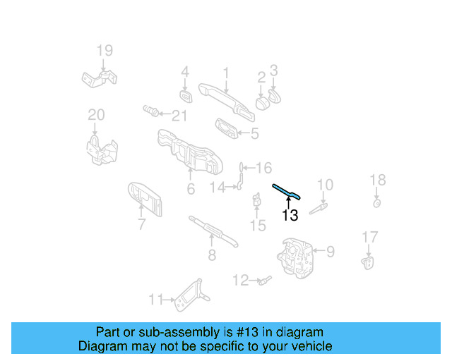 Door Lock Operating Rod 1J4-839-812-B