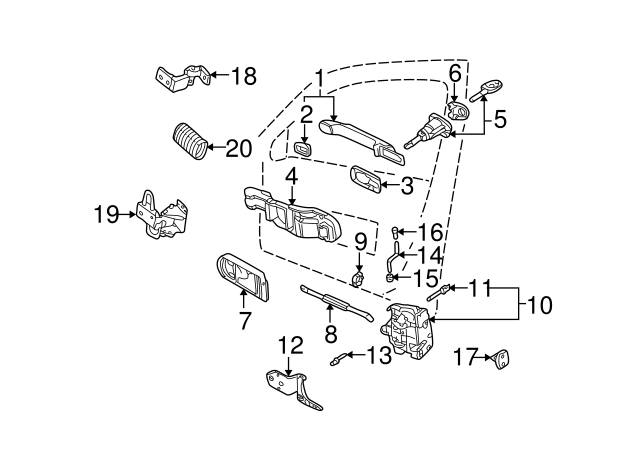 Handle, Outside (Unpainted) 3b0837207ggru - View 5