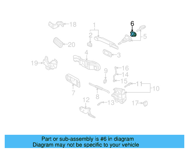Cylinder & Keys Cap (Unpainted) 3b0837879agru - View 8