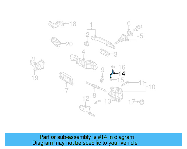 Lock Rod 1J3-837-184-A - View 5