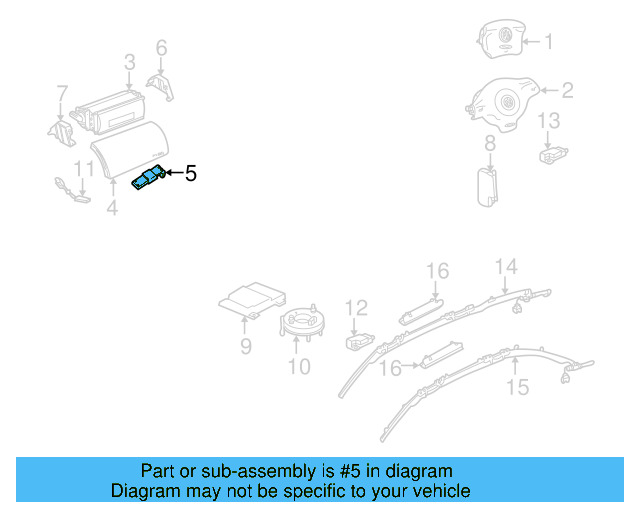 Driver Inflator Module 1J0-880-201-N-4EC - View 11