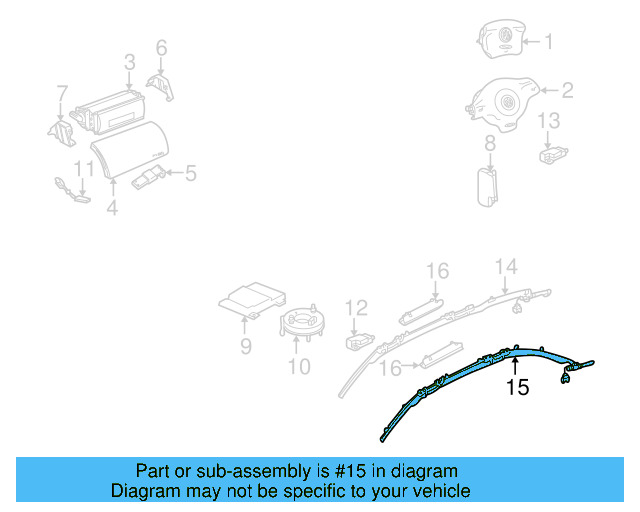 Head Air Bag 1J6-880-741-F - View 3