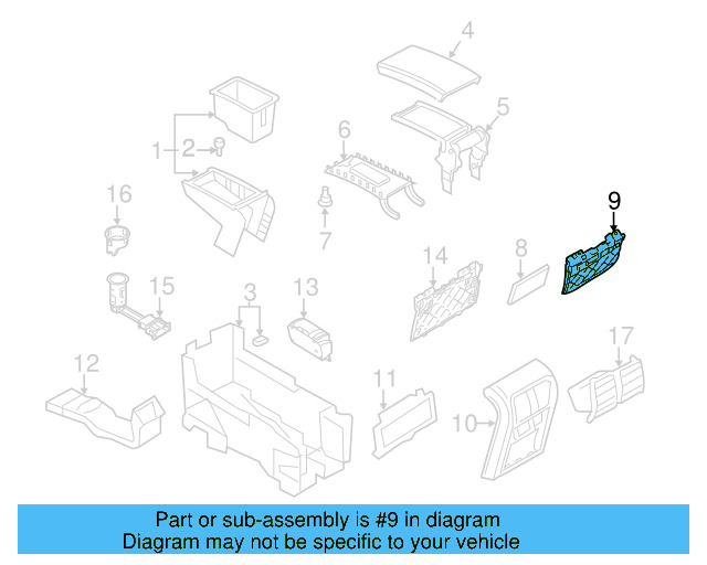 Trim Bracket 3C0-863-615 - View 3