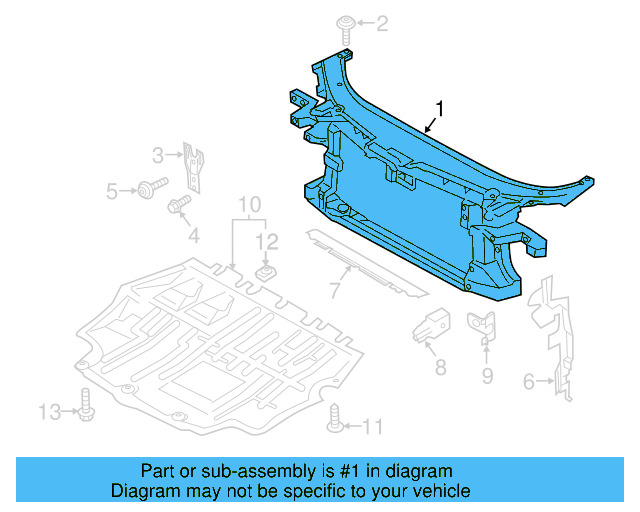 Radiator Support 3C8-805-588-L - View 5