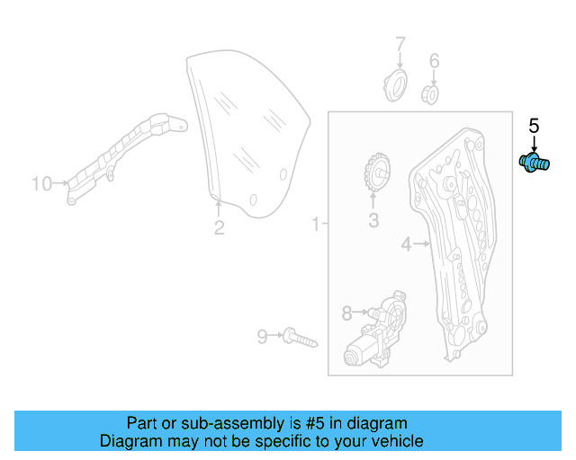 Window Regulator Stud WHT-005-165 - View 5