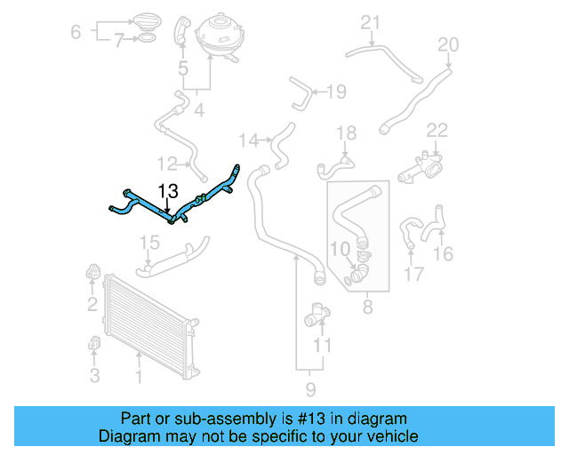 Engine Coolant Pipe 06A-121-065-AR