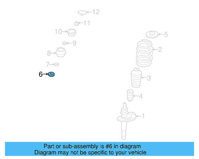 Suspension Strut Bearing 1J0-412-249 - View 9