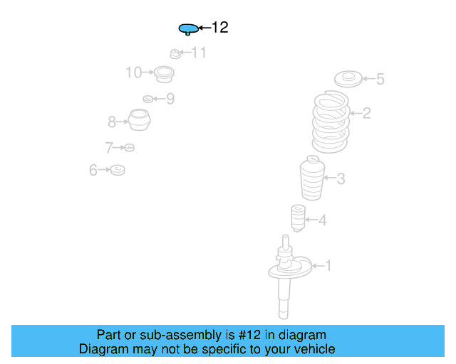 Suspension Strut Mount Cap 1J0-412-359 - View 16