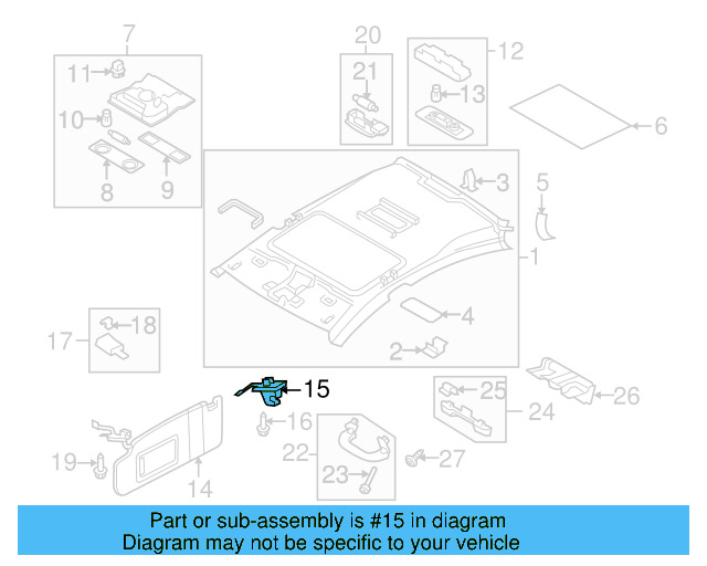 Sun Visor Holder 1K0-857-561-B-82V - View 13