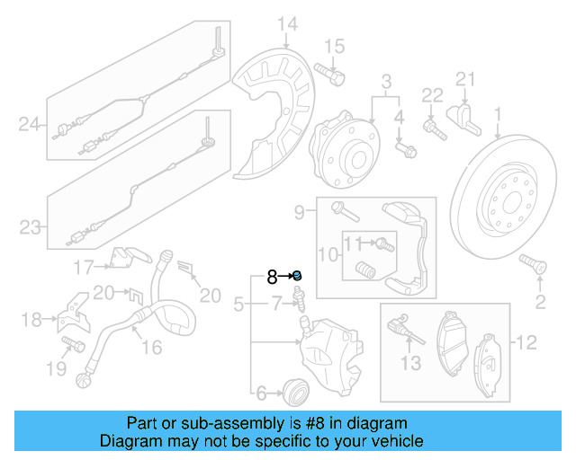 Bleeder Valve Dust Cap 4H0-611-483 - View 29
